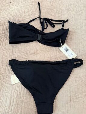 Army Brook black Two-Piece Bikini Set - Classic Bandeau Top & Bottoms